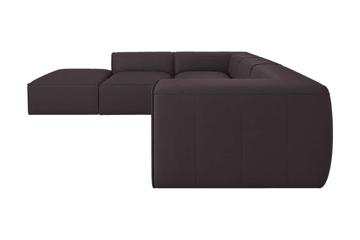 Fred Left Bumper Sectional in Dante Charcoal