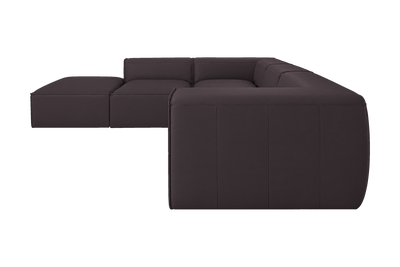 Fred Left Bumper Sectional in Dante Charcoal