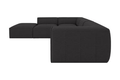 Fred Left Bumper Sectional in Roni Ember