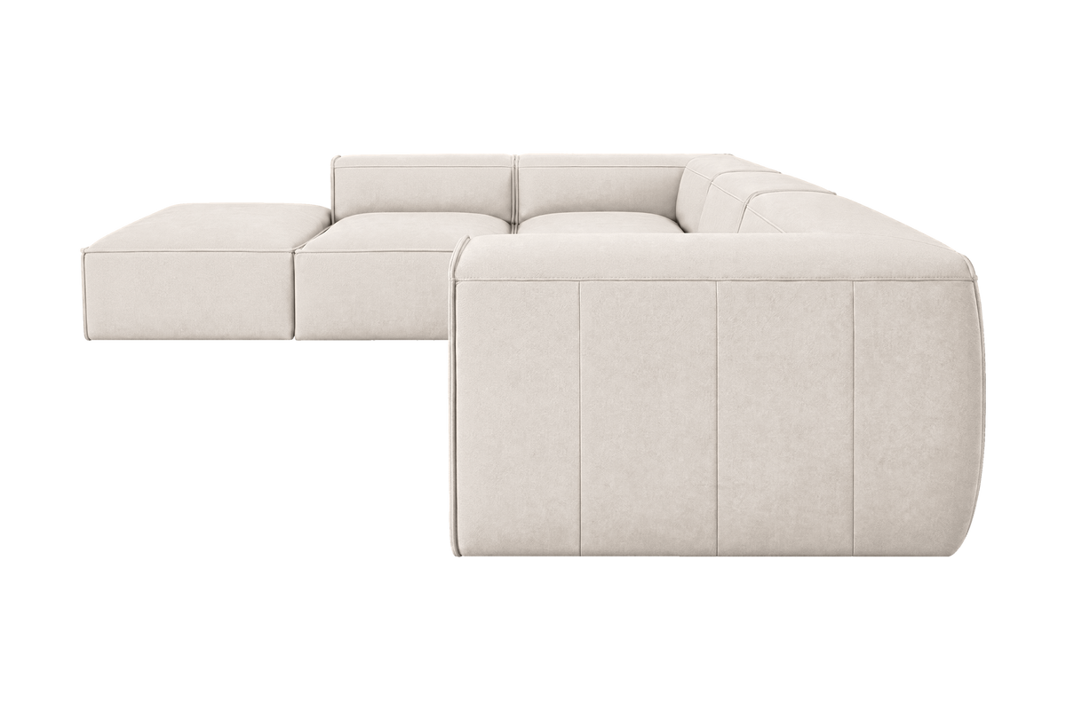 Fred Left Bumper Sectional in Fresco Milky