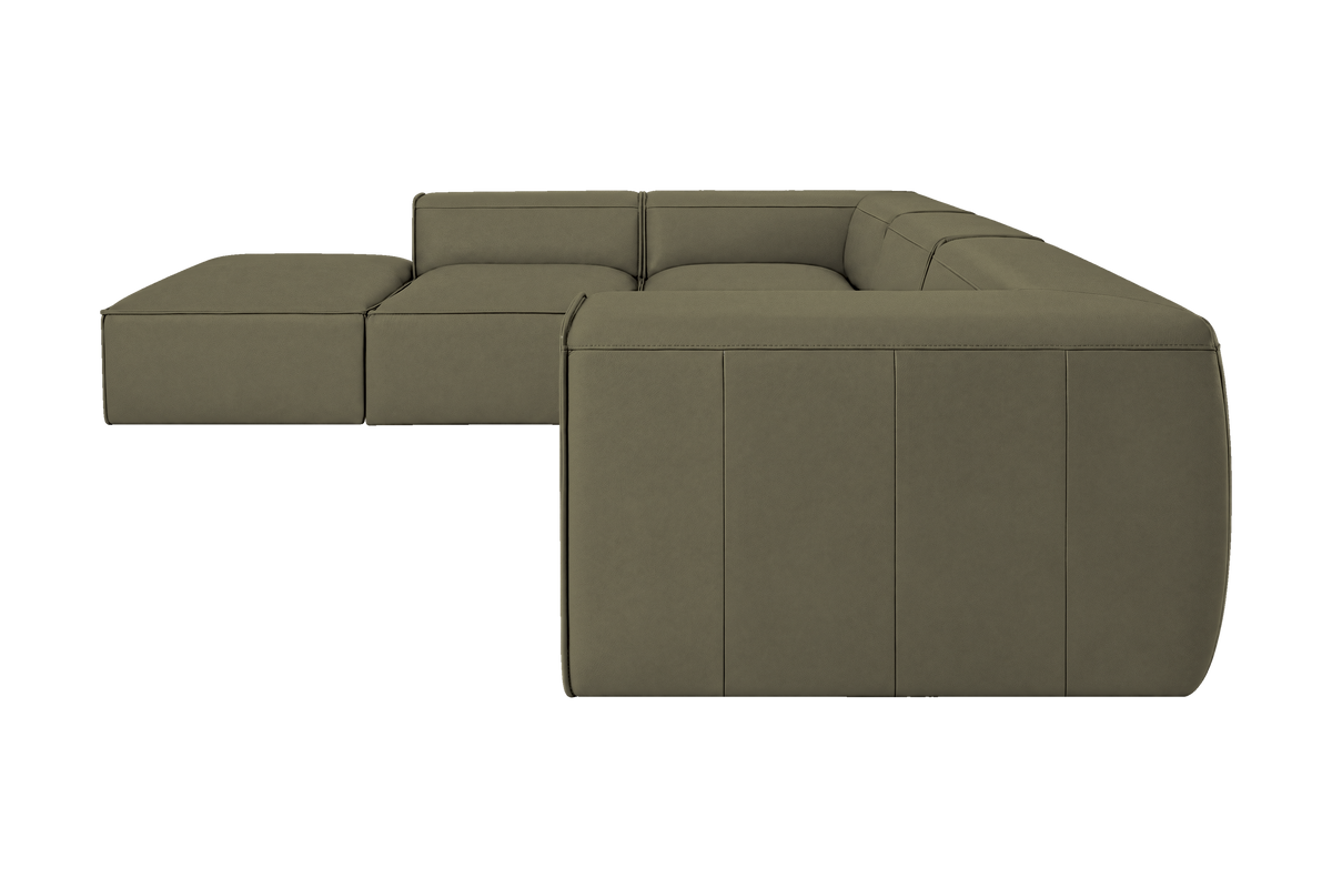 Fred Left Bumper Sectional in Felix Olive