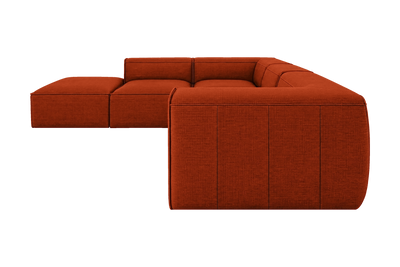 Fred Left Bumper Sectional in Roni Poppy