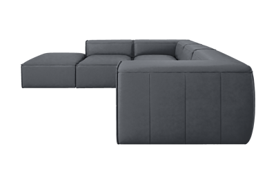 Fred Left Bumper Sectional in Dante Shark