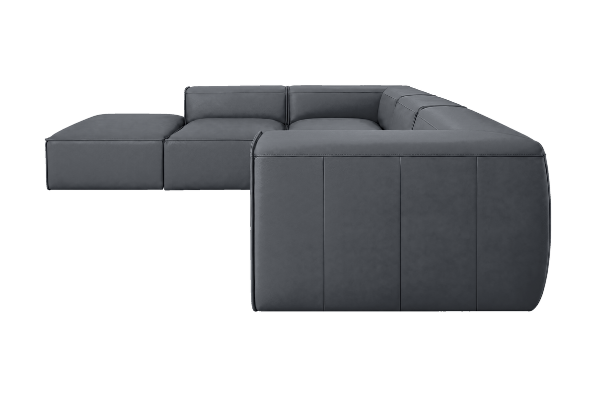 Fred Left Bumper Sectional in Dante Shark