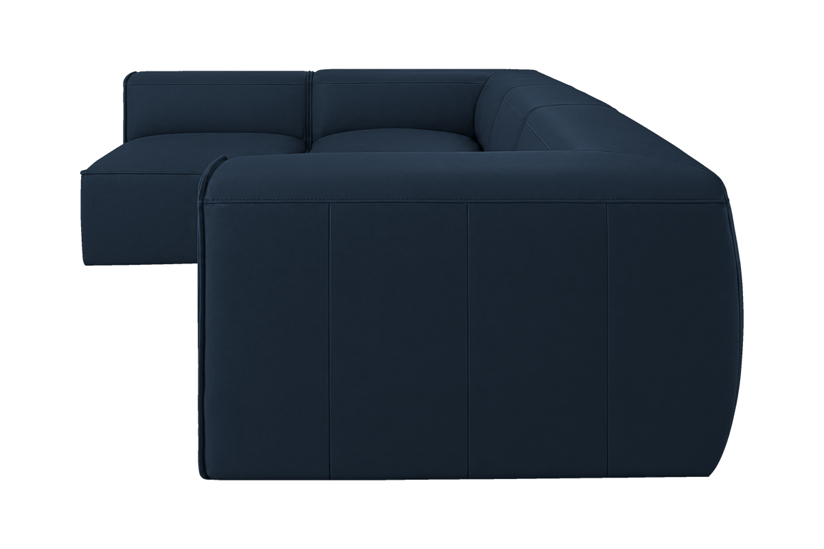 Fred Left Open Sectional in Dante Aqua