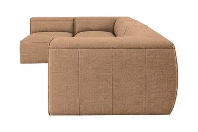 Fred Left Open Sectional in Roni Biscotti