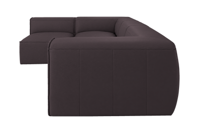 Fred Left Open Sectional in Dante Charcoal