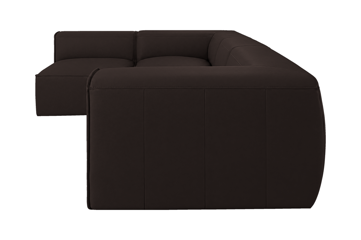 Fred Left Open Sectional in Dante Ebony