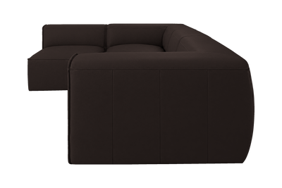 Fred Left Open Sectional in Dante Ebony