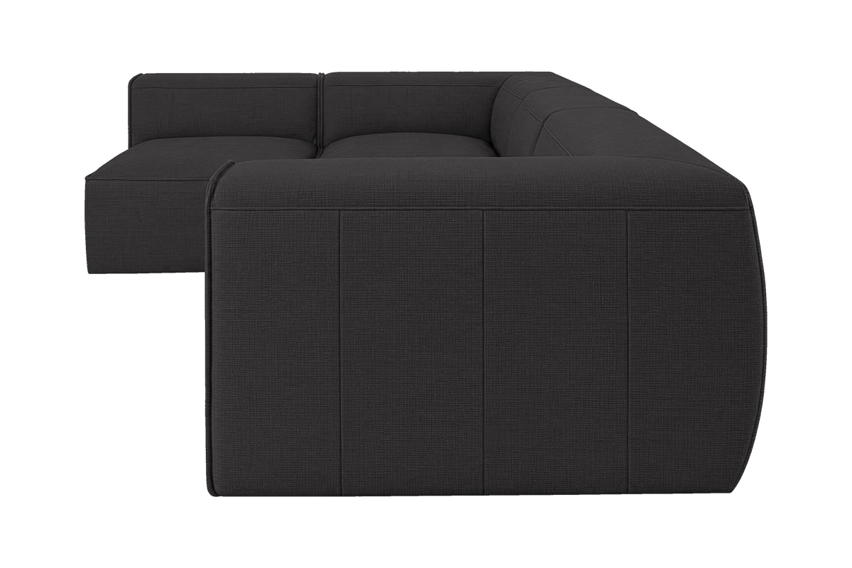 Fred Left Open Sectional in Roni Ember