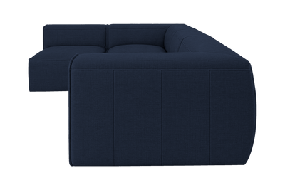 Fred Left Open Sectional in Roni Ember Blue