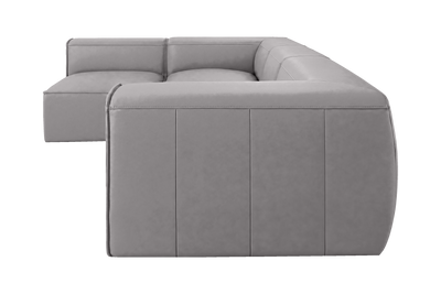 Fred Left Open Sectional in Dante Meteor
