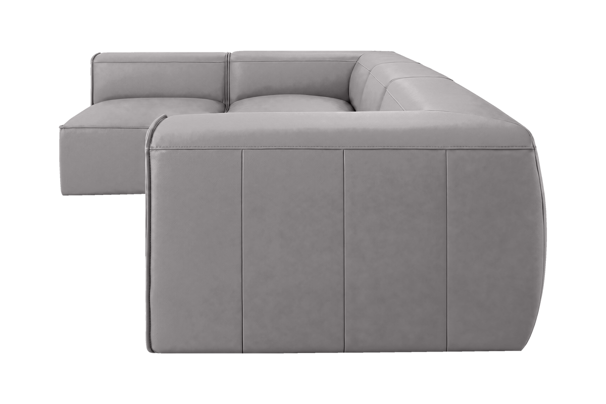 Fred Left Open Sectional in Dante Meteor