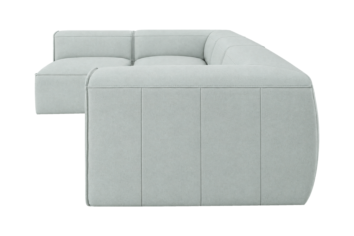 Fred Left Open Sectional in Fresco Meteor