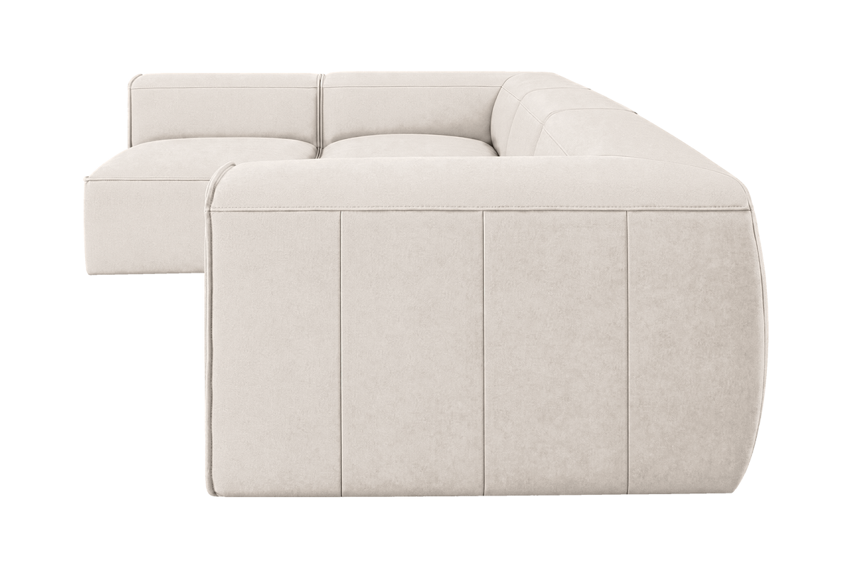 Fred Left Open Sectional in Fresco Milky