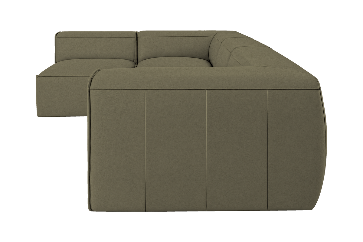 Fred Left Open Sectional in Felix Olive