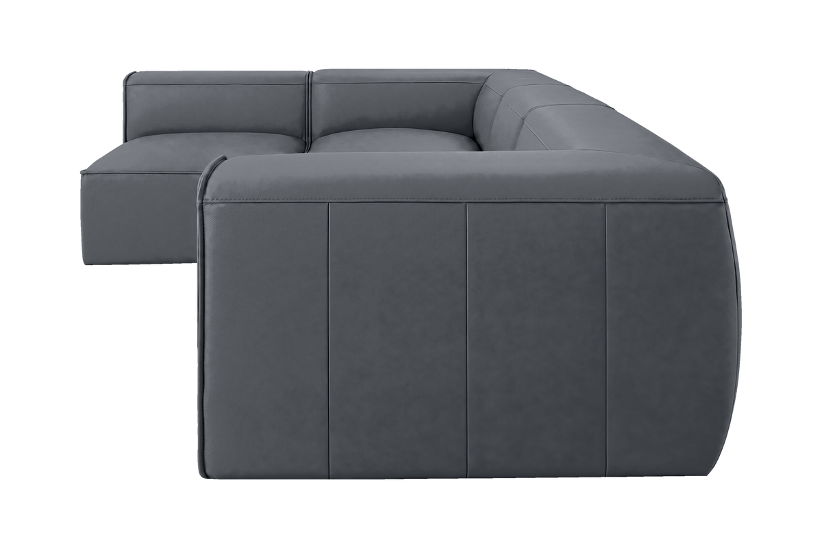 Fred Left Open Sectional in Dante Shark