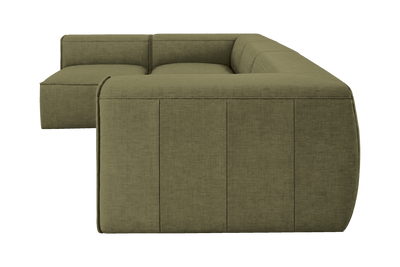 Fred Left Open Sectional in Mosquito Sycamore