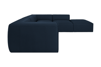 Fred Right Bumper Sectional in Dante Aqua