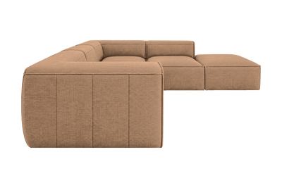 Fred Right Bumper Sectional in Roni Biscotti