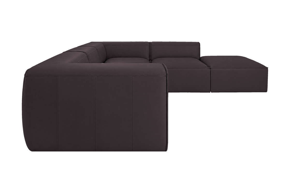 Fred Right Bumper Sectional in Dante Charcoal