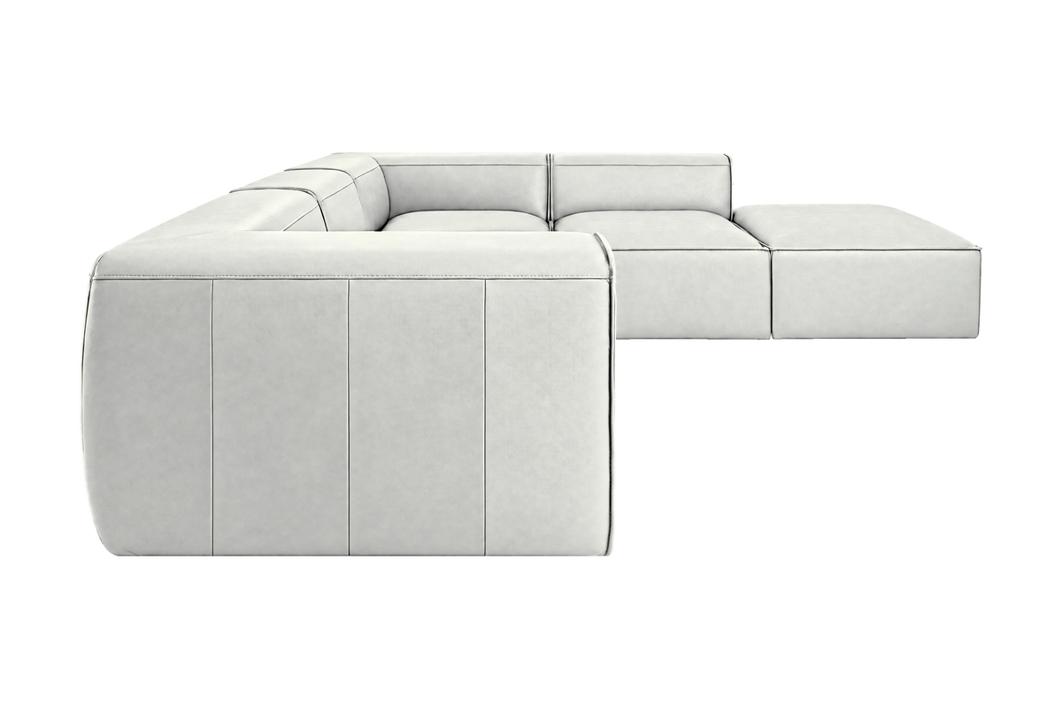 Fred Right Bumper Sectional in Felix Milky
