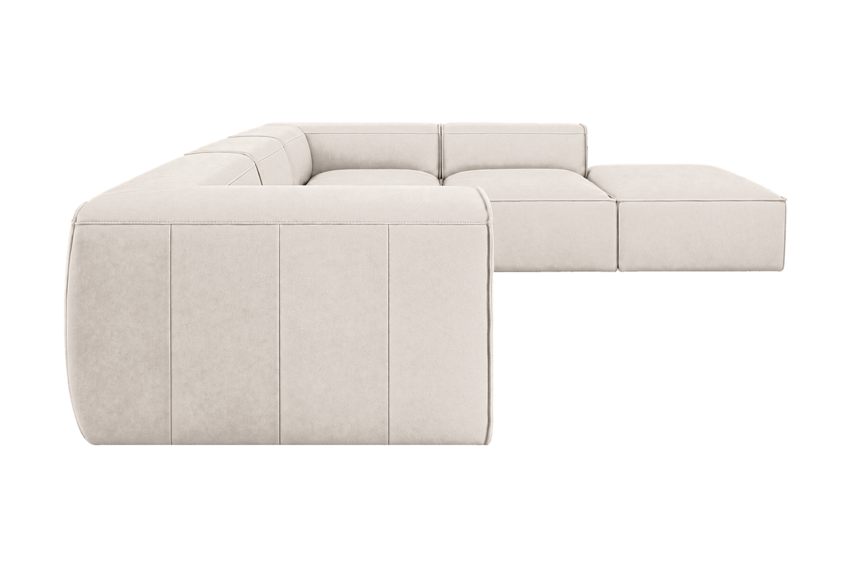 Fred Right Bumper Sectional in Fresco Milky