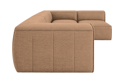 Fred Right Open Sectional in Roni Biscotti