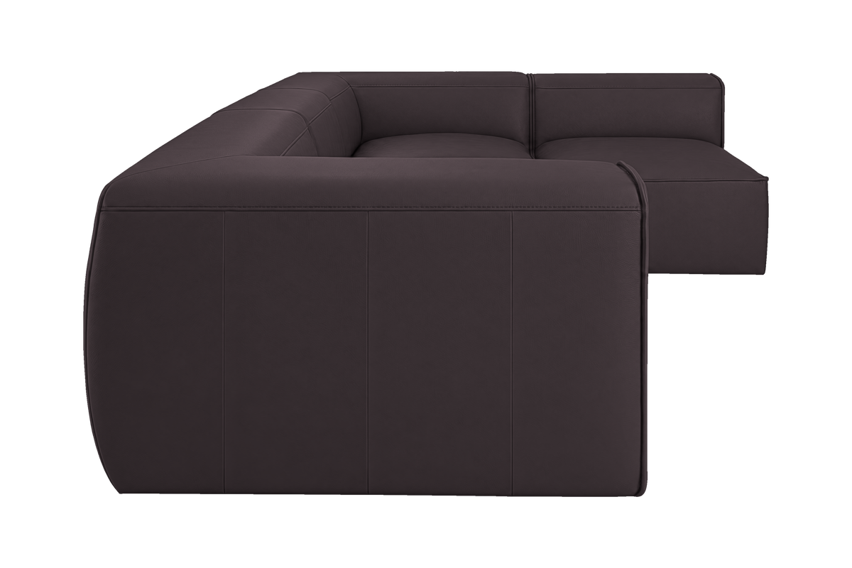 Fred Right Open Sectional in Dante Charcoal