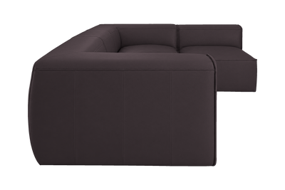 Fred Right Open Sectional in Dante Charcoal