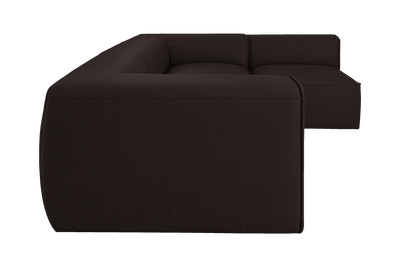 Fred Right Open Sectional in Dante Ebony