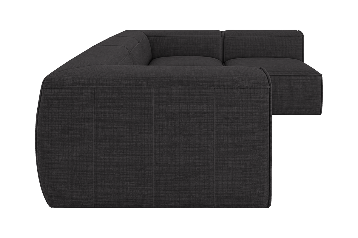 Fred Right Open Sectional in Roni Ember