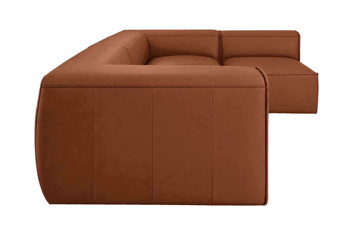Fred Right Open Sectional in Dante Hazel