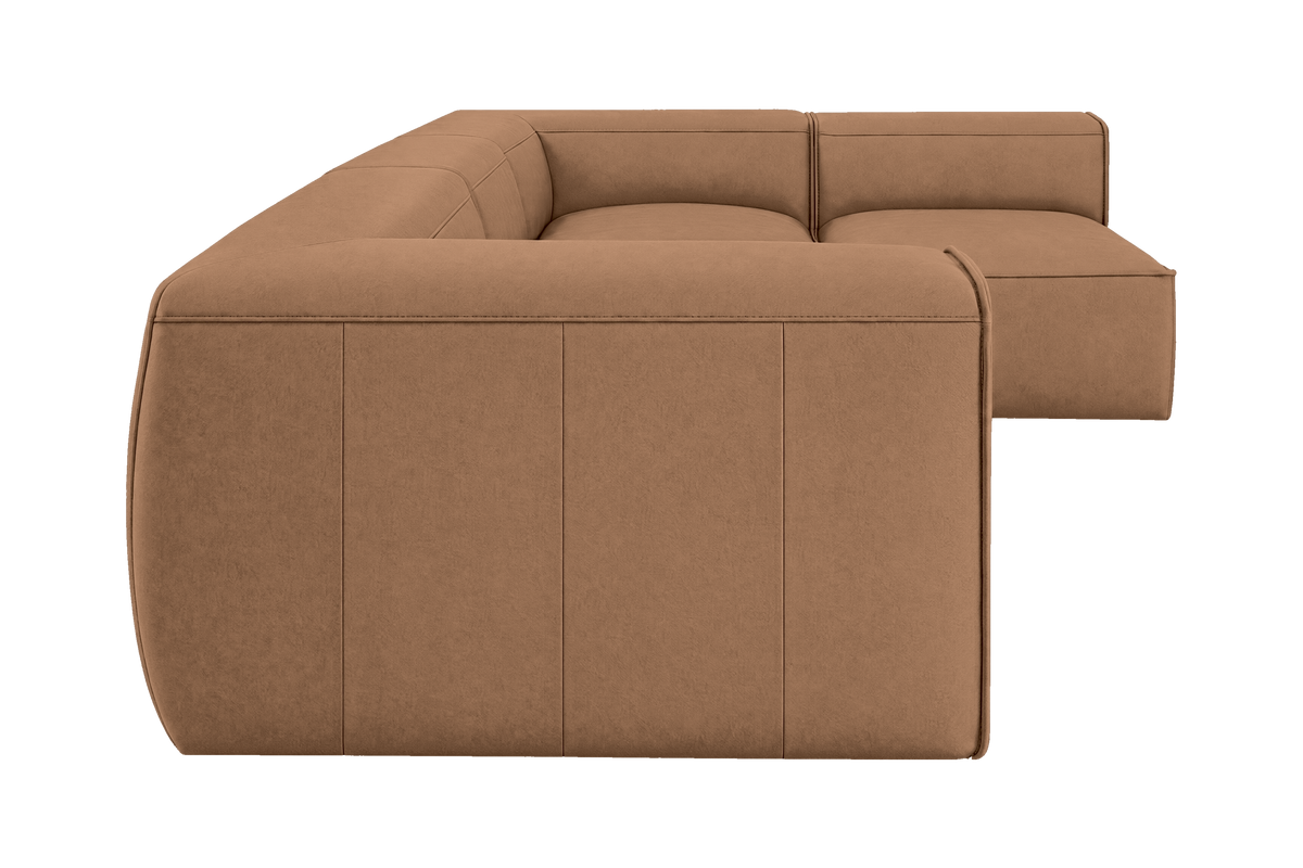 Fred Right Open Sectional in Fresco Hazel
