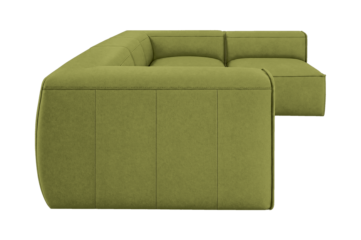 Fred Right Open Sectional in Fresco Key Lime