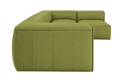 Fred Right Open Sectional in Fresco Key Lime