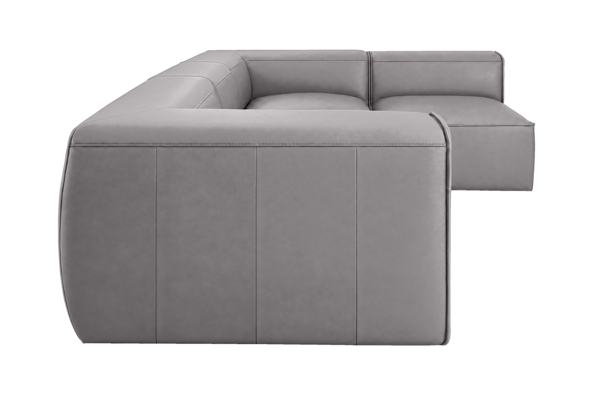 Fred Right Open Sectional in Dante Meteor