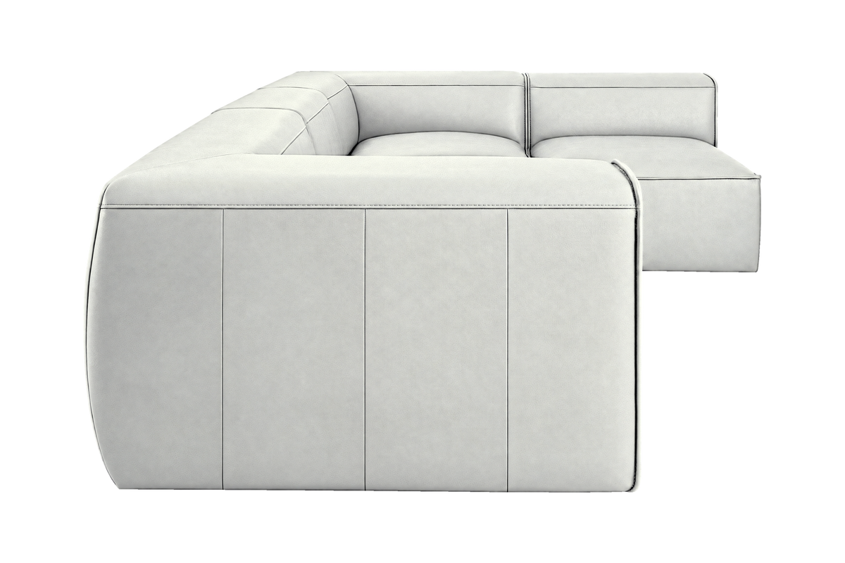 Fred Right Open Sectional in Felix Milky