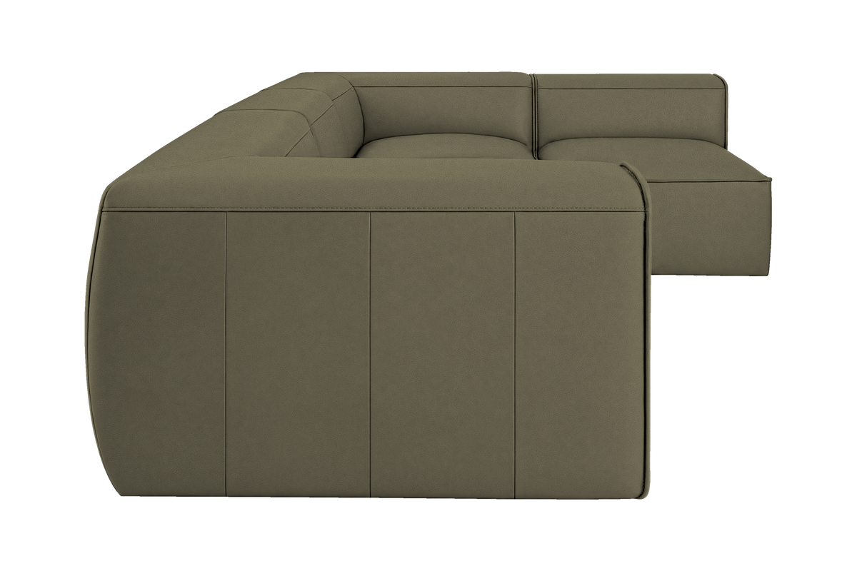 Fred Right Open Sectional in Felix Olive