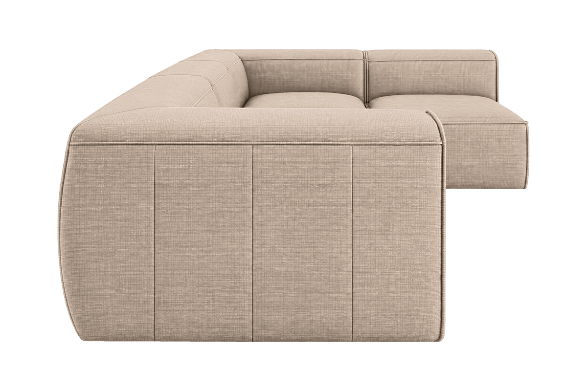 Fred Right Open Sectional in Roni Pine Nut