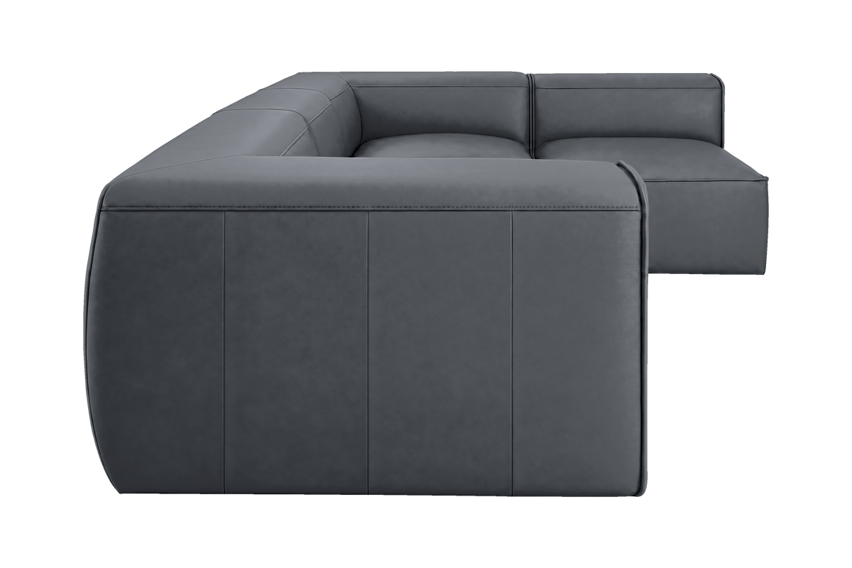 Fred Right Open Sectional in Dante Shark