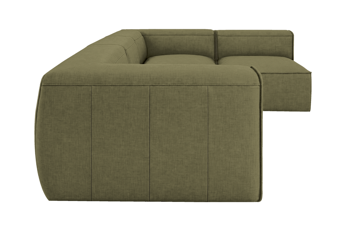 Fred Right Open Sectional in Mosquito Sycamore