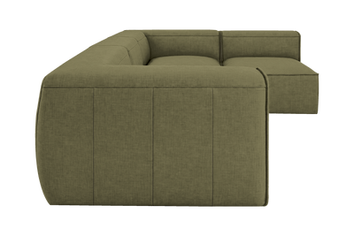 Fred Right Open Sectional in Mosquito Sycamore