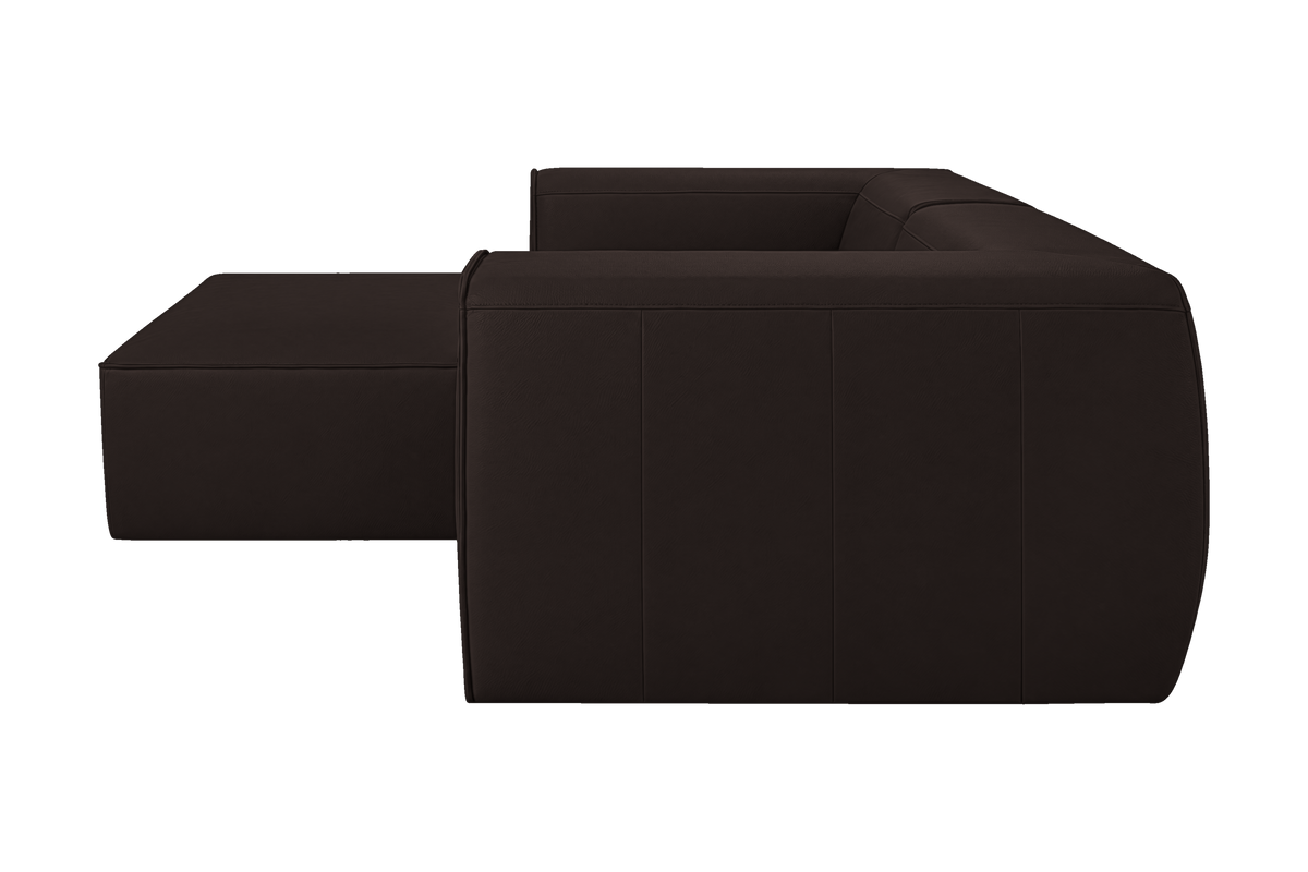 Fred Small Left Chaise in Dante Ebony