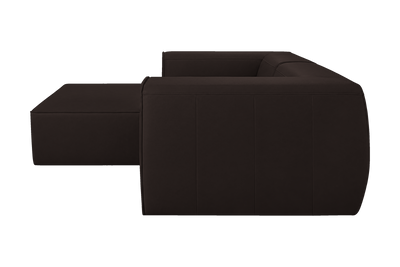 Fred Small Left Chaise in Dante Ebony