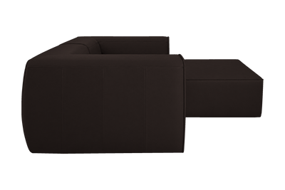 Fred Small Right Chaise in Dante Ebony
