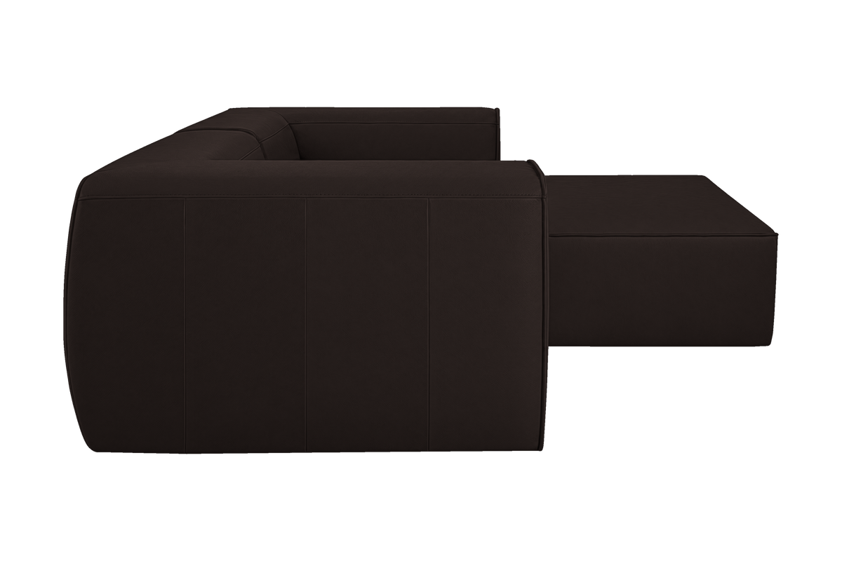 Fred Small Right Chaise in Dante Ebony
