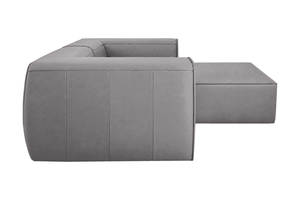 Fred Small Right Chaise in Dante Meteor