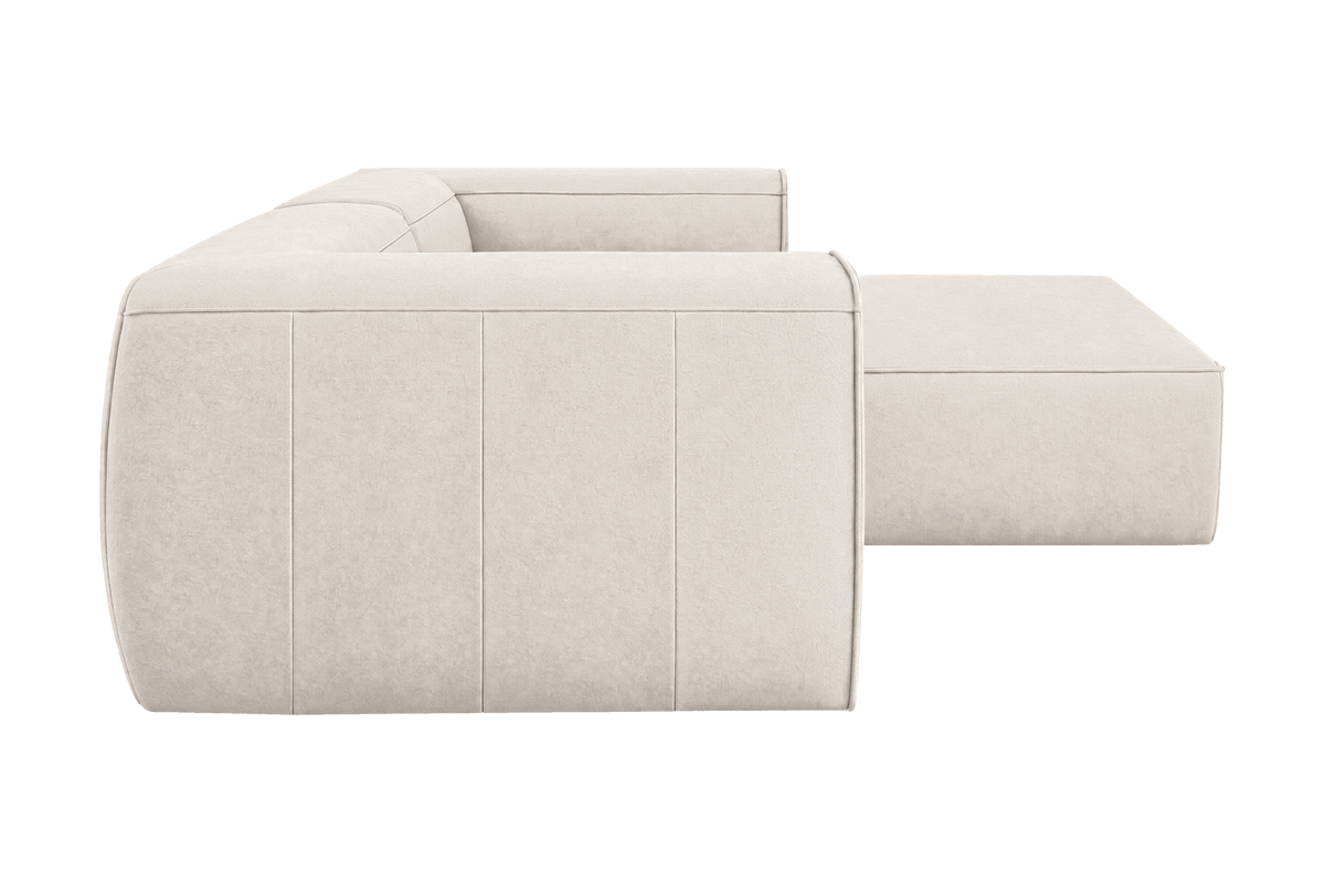 Fred Small Right Chaise in Fresco Milky