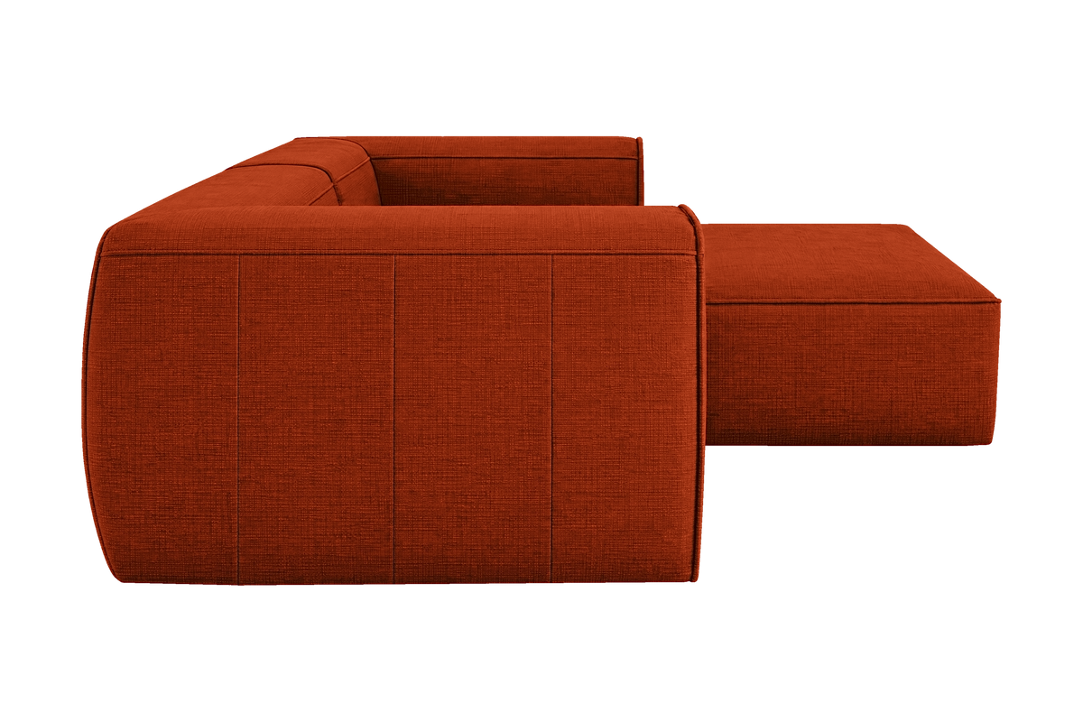 Fred Small Right Chaise in Roni Poppy